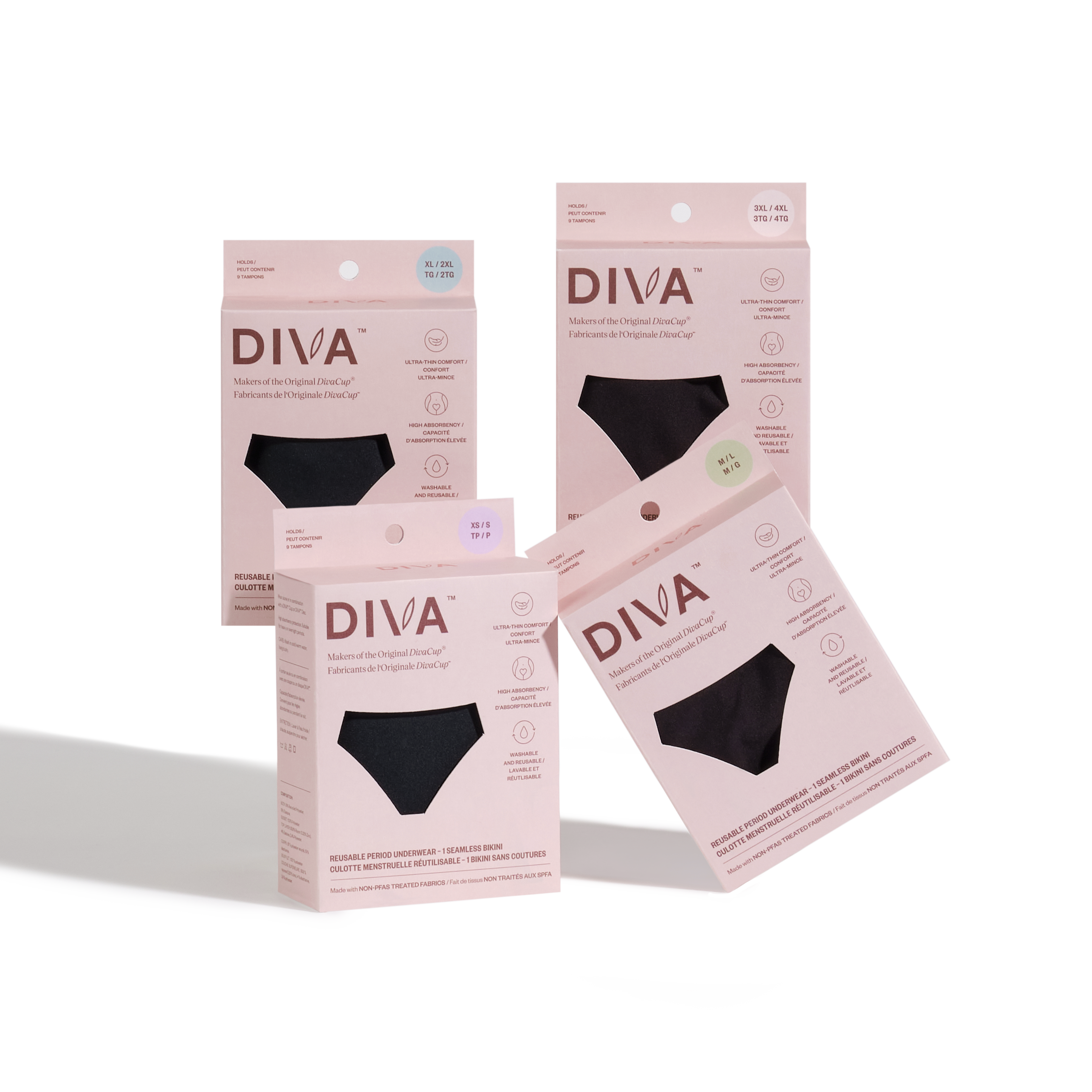 4 Period Underwear Pack  DIVA Reusable Period Underwear – DIVA US