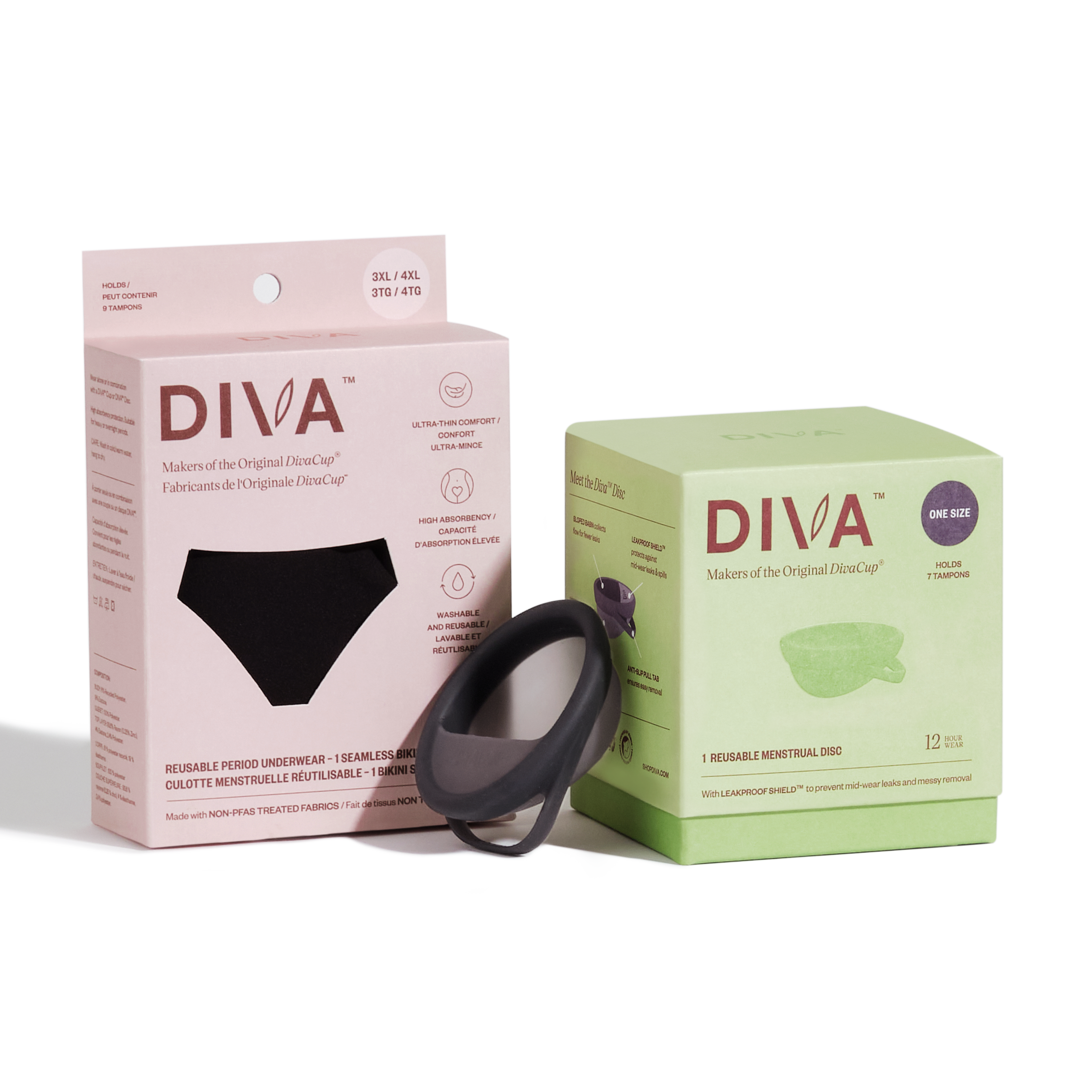 Period Underwear Bundle  DIVA™ Disc and Period Underwear Bundle – DIVA US