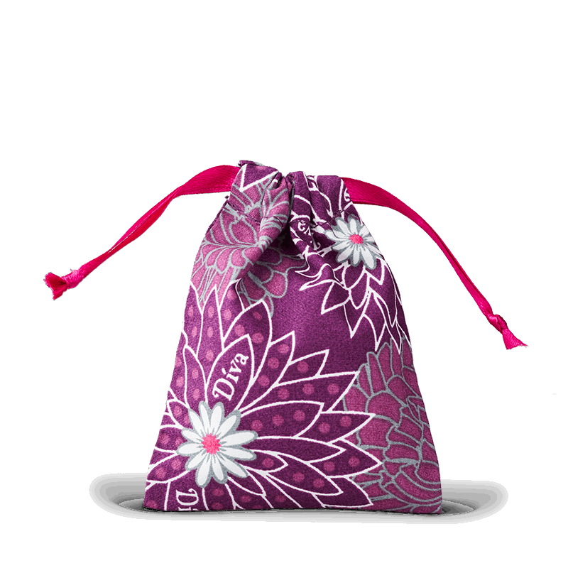 retro DIVA Cup cotton pouch